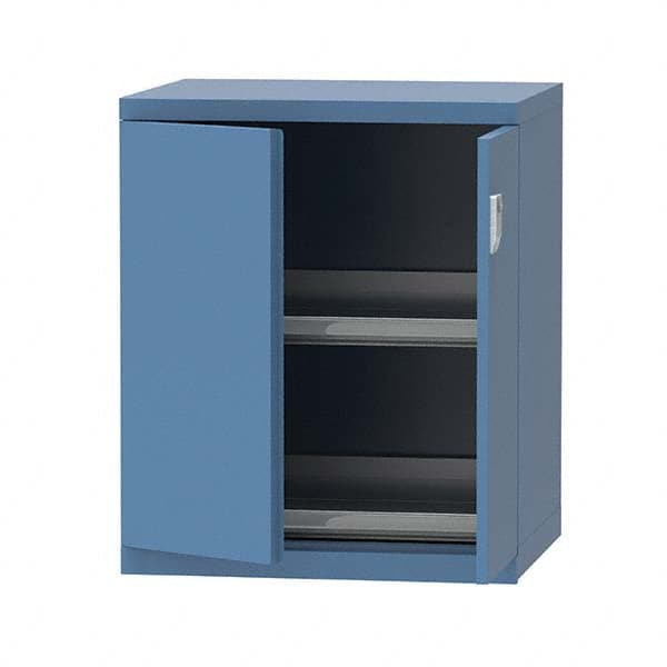 LISTA - 7 Drawer, 124 Compartment Bright Blue Steel Modular Storage Cabinet - Exact Tool & Supply