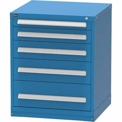 Vidmar - 5 Drawer, 344 Compartment Bright Blue Steel Modular Storage Cabinet - Exact Tool & Supply