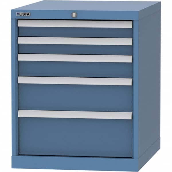 LISTA - 5 Drawer, 99 Compartment Red Steel Modular Storage Cabinet - Exact Tool & Supply