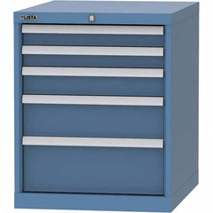 LISTA - 5 Drawer, 99 Compartment Red Steel Modular Storage Cabinet - Exact Tool & Supply