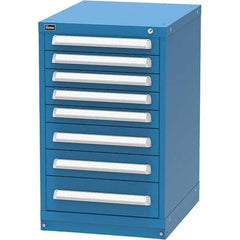 Vidmar - 8 Drawer, 45 Compartment Bright Blue Steel Modular Storage Cabinet - Exact Tool & Supply