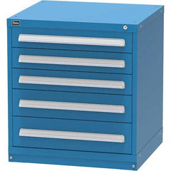 Vidmar - 5 Drawer, 344 Compartment Bright Blue Steel Modular Storage Cabinet - Exact Tool & Supply