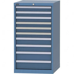 LISTA - 10 Drawer, 99 Compartment Bright Blue Steel Modular Storage Cabinet - Exact Tool & Supply