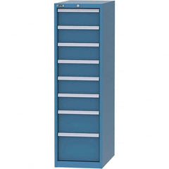 LISTA - 8 Drawer, 45 Compartment Bright Blue Steel Modular Storage Cabinet - Exact Tool & Supply