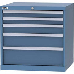 LISTA - 5 Drawer, 45 Compartment Bright Blue Steel Modular Storage Cabinet - Exact Tool & Supply