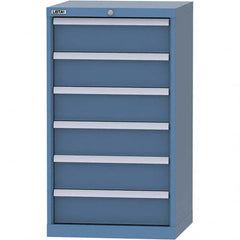 LISTA - 6 Drawer, 84 Compartment Bright Blue Steel Modular Storage Cabinet - Exact Tool & Supply