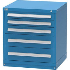 Vidmar - 5 Drawer, 344 Compartment Bright Blue Steel Modular Storage Cabinet - Exact Tool & Supply