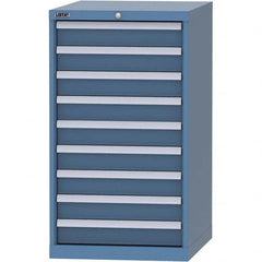 LISTA - 9 Drawer, 99 Compartment Bright Blue Steel Modular Storage Cabinet - Exact Tool & Supply