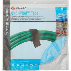 Velcro Brand - Cable Ties; Cable Tie Type: Reusable Cable Tie ; Material: Hook and Loop ; Color: Fiber Optic Teal ; Overall Length (Feet): 75 ; Overall Length (Decimal Inch): 300.00000 ; Maximum Bundle Diameter (Inch): 0.5 - Exact Tool & Supply
