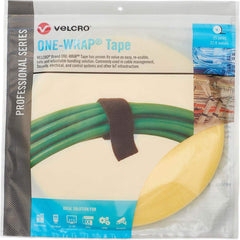 Velcro Brand - Cable Ties; Cable Tie Type: Reusable Cable Tie ; Material: Hook and Loop ; Color: Mimosa Yellow ; Overall Length (Feet): 75 ; Overall Length (Decimal Inch): 300.00000 ; Maximum Bundle Diameter (Inch): 0.5 - Exact Tool & Supply