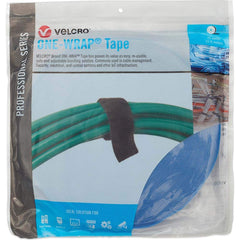 Velcro Brand - Cable Ties; Cable Tie Type: Reusable Cable Tie ; Material: Hook and Loop ; Color: Blue ; Overall Length (Feet): 75 ; Overall Length (Decimal Inch): 300.00000 ; Maximum Bundle Diameter (Inch): 1 - Exact Tool & Supply