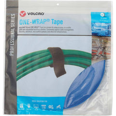 Velcro Brand - Cable Ties; Cable Tie Type: Reusable Cable Tie ; Material: Hook and Loop ; Color: Blue ; Overall Length (Feet): 75 ; Overall Length (Decimal Inch): 300.00000 ; Maximum Bundle Diameter (Inch): 0.5 - Exact Tool & Supply