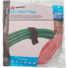 Velcro Brand - Cable Ties; Cable Tie Type: Reusable Cable Tie ; Material: Hook and Loop ; Color: Red ; Overall Length (Feet): 75 ; Overall Length (Decimal Inch): 300.00000 ; Maximum Bundle Diameter (Inch): 1 - Exact Tool & Supply