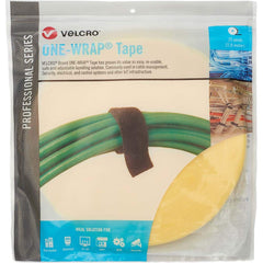 Velcro Brand - Cable Ties; Cable Tie Type: Reusable Cable Tie ; Material: Hook and Loop ; Color: Mimosa Yellow ; Overall Length (Feet): 75 ; Overall Length (Decimal Inch): 300.00000 ; Maximum Bundle Diameter (Inch): 0.75 - Exact Tool & Supply