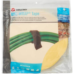 Velcro Brand - Cable Ties; Cable Tie Type: Reusable Cable Tie ; Material: Hook and Loop ; Color: Mimosa Yellow ; Overall Length (Feet): 75 ; Overall Length (Decimal Inch): 300.00000 ; Maximum Bundle Diameter (Inch): 1 - Exact Tool & Supply