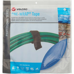 Velcro Brand - Cable Ties; Cable Tie Type: Reusable Cable Tie ; Material: Hook and Loop ; Color: Blue ; Overall Length (Feet): 75 ; Overall Length (Decimal Inch): 300.00000 ; Maximum Bundle Diameter (Inch): 0.75 - Exact Tool & Supply