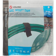 Velcro Brand - Cable Ties; Cable Tie Type: Reusable Cable Tie ; Material: Hook and Loop ; Color: Green ; Overall Length (Feet): 75 ; Overall Length (Decimal Inch): 300.00000 ; Maximum Bundle Diameter (Inch): 0.75 - Exact Tool & Supply