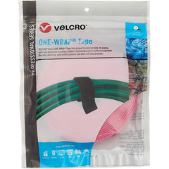 Velcro Brand - Cable Ties; Cable Tie Type: Reusable Cable Tie ; Material: Hook and Loop ; Color: Erica Violet ; Overall Length (Feet): 15 ; Overall Length (Decimal Inch): 180.00000 ; Maximum Bundle Diameter (Inch): 0.75 - Exact Tool & Supply