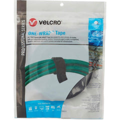 Velcro Brand - Cable Ties; Cable Tie Type: Reusable Cable Tie ; Material: Hook and Loop ; Color: Black ; Overall Length (Feet): 15 ; Overall Length (Decimal Inch): 180.00000 ; Maximum Bundle Diameter (Inch): 0.75 - Exact Tool & Supply