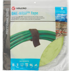 Velcro Brand - Cable Ties; Cable Tie Type: Reusable Cable Tie ; Material: Hook and Loop ; Color: OM5 Green ; Overall Length (Feet): 75 ; Overall Length (Decimal Inch): 300.00000 ; Maximum Bundle Diameter (Inch): 0.5 - Exact Tool & Supply