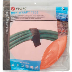 Velcro Brand - Cable Ties; Cable Tie Type: Reusable Cable Tie ; Material: Hook and Loop ; Color: Orange ; Overall Length (Feet): 75 ; Overall Length (Decimal Inch): 300.00000 ; Maximum Bundle Diameter (Inch): 1 - Exact Tool & Supply