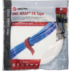 Velcro Brand - Cable Ties; Cable Tie Type: Reusable Cable Tie ; Material: Hook and Loop ; Color: FR White ; Overall Length (Feet): 75 ; Overall Length (Decimal Inch): 300.00000 ; Maximum Bundle Diameter (Inch): 0.75 - Exact Tool & Supply