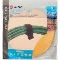Velcro Brand - Cable Ties; Cable Tie Type: Reusable Cable Tie ; Material: Hook and Loop ; Color: Yellow ; Overall Length (Feet): 75 ; Overall Length (Decimal Inch): 300.00000 ; Maximum Bundle Diameter (Inch): 0.75 - Exact Tool & Supply