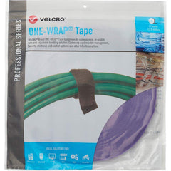 Velcro Brand - Cable Ties; Cable Tie Type: Reusable Cable Tie ; Material: Hook and Loop ; Color: Purple ; Overall Length (Feet): 75 ; Overall Length (Decimal Inch): 300.00000 ; Maximum Bundle Diameter (Inch): 0.5 - Exact Tool & Supply