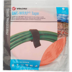 Velcro Brand - Cable Ties; Cable Tie Type: Reusable Cable Tie ; Material: Hook and Loop ; Color: Orange ; Overall Length (Feet): 75 ; Overall Length (Decimal Inch): 300.00000 ; Maximum Bundle Diameter (Inch): 0.75 - Exact Tool & Supply