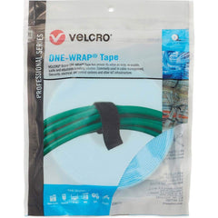 Velcro Brand - Cable Ties; Cable Tie Type: Reusable Cable Tie ; Material: Hook and Loop ; Color: Fiber Optic Teal ; Overall Length (Feet): 15 ; Overall Length (Decimal Inch): 180.00000 ; Maximum Bundle Diameter (Inch): 0.75 - Exact Tool & Supply