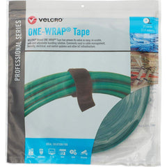 Velcro Brand - Cable Ties; Cable Tie Type: Reusable Cable Tie ; Material: Hook and Loop ; Color: Green ; Overall Length (Feet): 75 ; Overall Length (Decimal Inch): 300.00000 ; Maximum Bundle Diameter (Inch): 0.5 - Exact Tool & Supply