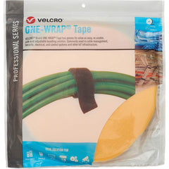 Velcro Brand - Cable Ties; Cable Tie Type: Reusable Cable Tie ; Material: Hook and Loop ; Color: Yellow ; Overall Length (Feet): 75 ; Overall Length (Decimal Inch): 300.00000 ; Maximum Bundle Diameter (Inch): 1 - Exact Tool & Supply