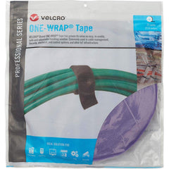 Velcro Brand - Cable Ties; Cable Tie Type: Reusable Cable Tie ; Material: Hook and Loop ; Color: Purple ; Overall Length (Feet): 75 ; Overall Length (Decimal Inch): 300.00000 ; Maximum Bundle Diameter (Inch): 1 - Exact Tool & Supply