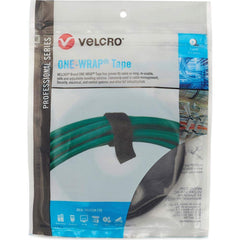 Velcro Brand - Cable Ties; Cable Tie Type: Reusable Cable Tie ; Material: Hook and Loop ; Color: Black ; Overall Length (Feet): 15 ; Overall Length (Decimal Inch): 180.00000 ; Maximum Bundle Diameter (Inch): 0.5 - Exact Tool & Supply