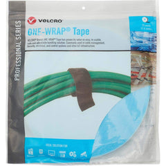 Velcro Brand - Cable Ties; Cable Tie Type: Reusable Cable Tie ; Material: Hook and Loop ; Color: Fiber Optic Teal ; Overall Length (Feet): 75 ; Overall Length (Decimal Inch): 300.00000 ; Maximum Bundle Diameter (Inch): 0.75 - Exact Tool & Supply