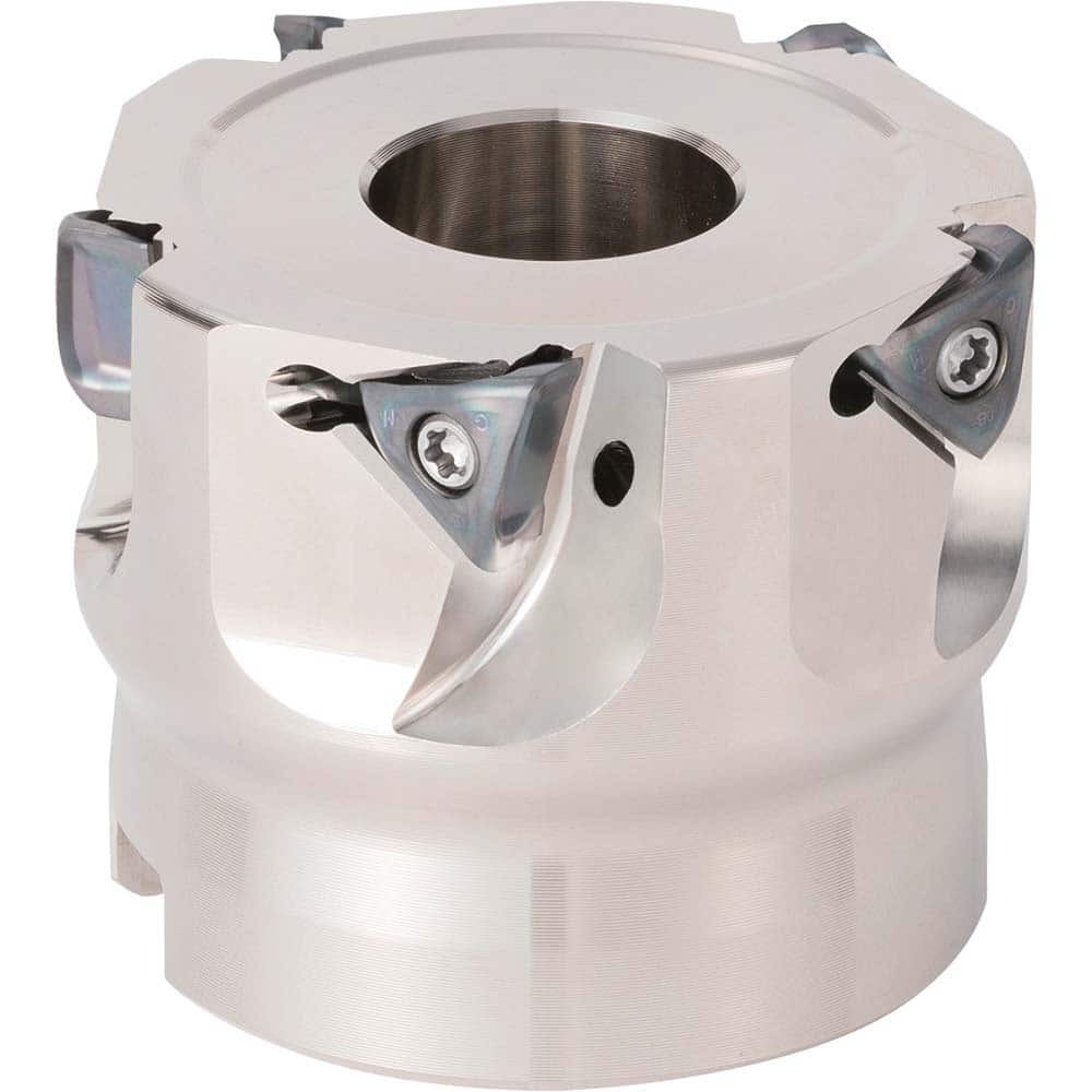 Kyocera - Indexable Square-Shoulder Face Mills; Cutting Diameter (Inch): 2.5000 ; Cutting Diameter (Decimal Inch): 2.5000 ; Arbor Hole Diameter (Inch): 0.75 ; Lead Angle: 90 ; Overall Height (mm): 40.00000 ; Insert Compatibility: TOMT06? - Exact Tool & Supply