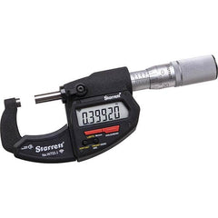 Starrett - Electronic Outside Micrometers Minimum Measurement (Decimal Inch): 0 Minimum Measurement (mm): 0 - Exact Tool & Supply