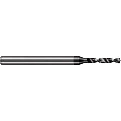 Harvey Tool - Brad-Point Drill Bits; Drill Bit Size (Wire): #62 ; Drill Bit Size (Decimal Inch): 0.0380 ; Drill Bit Size (mm): 0.9650 ; Drill Bit Material: Solid Carbide ; Drill Bit Finish/Coating: Amorphous Diamond ; Flute Length (Inch): 0.2600 - Exact Tool & Supply
