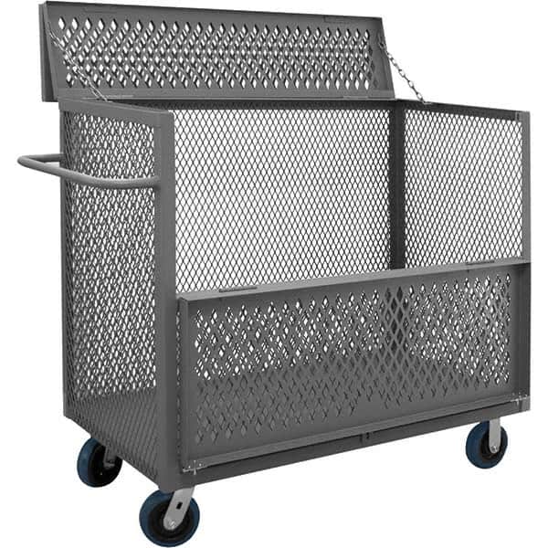 Durham - 3,600 Lb Capacity 1-Shelf 3-Sided Mesh Truck - Exact Tool & Supply