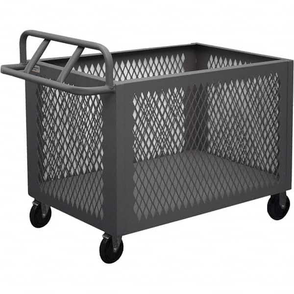 Durham - 1,400 Lb Capacity 1-Shelf 4-Sided Mesh Box Truck - Exact Tool & Supply