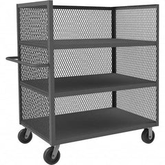 Durham - 3,000 Lb Capacity 3-Shelf 3-Sided Mesh Truck - Exact Tool & Supply