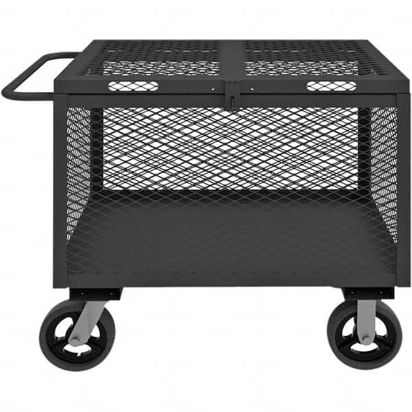 Durham - 2,000 Lb Capacity 1-Shelf 4-Sided Mesh Box Truck - Exact Tool & Supply