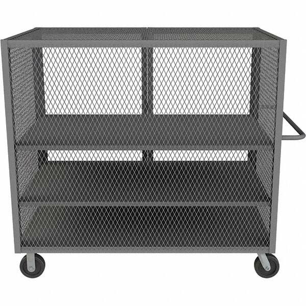 Durham - 2,000 Lb Capacity 3-Shelf Security Mesh Truck - Exact Tool & Supply