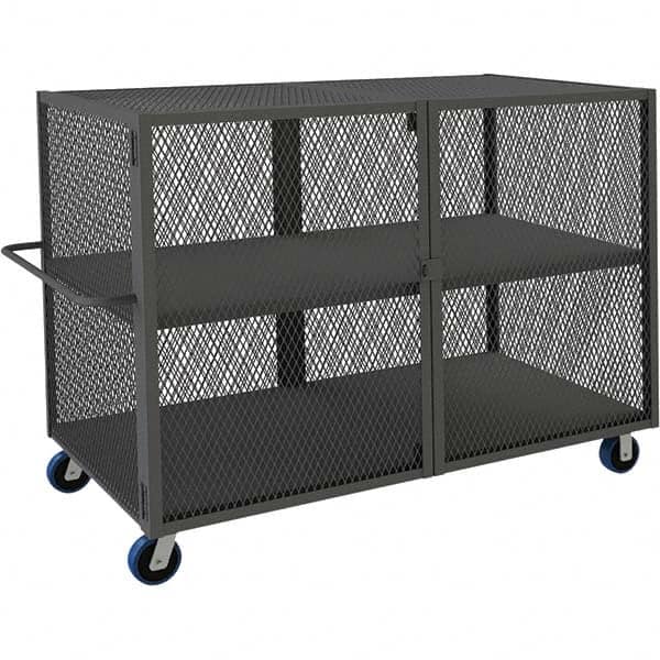 Durham - 2,000 Lb Capacity 2-Shelf Security Mesh Truck - Exact Tool & Supply