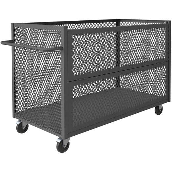 Durham - 1,400 Lb Capacity 1-Shelf 3-Sided Mesh Truck - Exact Tool & Supply