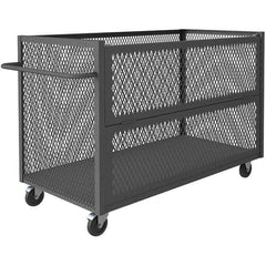 Durham - 1,400 Lb Capacity 1-Shelf 3-Sided Mesh Truck - Exact Tool & Supply