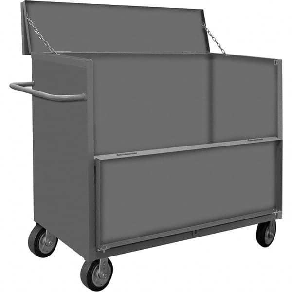 Durham - 2,000 Lb Capacity 1-Shelf 3-Sided Solid Truck - Exact Tool & Supply