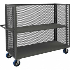 Durham - 3,000 Lb Capacity 3-Shelf 3-Sided Mesh Truck - Exact Tool & Supply