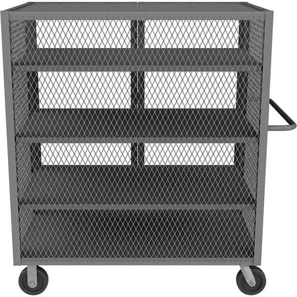 Durham - 2,000 Lb Capacity 4-Shelf Security Mesh Truck - Exact Tool & Supply