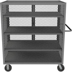 Durham - 2,000 Lb Capacity 4-Shelf Security Mesh Truck - Exact Tool & Supply